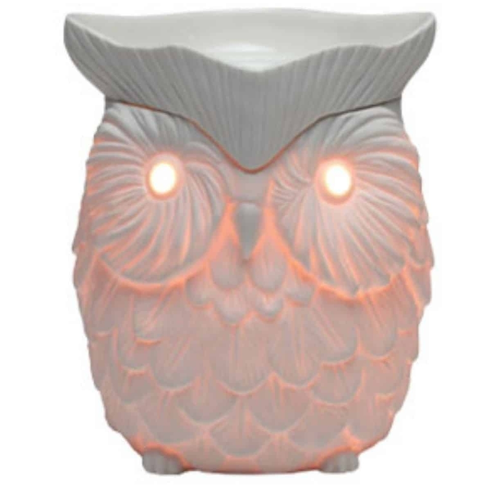 White Ceramic Owl Mini Wall Wax Warmer